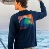 Technicolor Wave - Navy Long Sleeve Crewneck T-Shirt 1 Technicolor Wave - Navy Long Sleeve Crewneck T-Shirt -Freedom Style Shop 7c649d10 3783 4fea 832b 74608cb55a4b