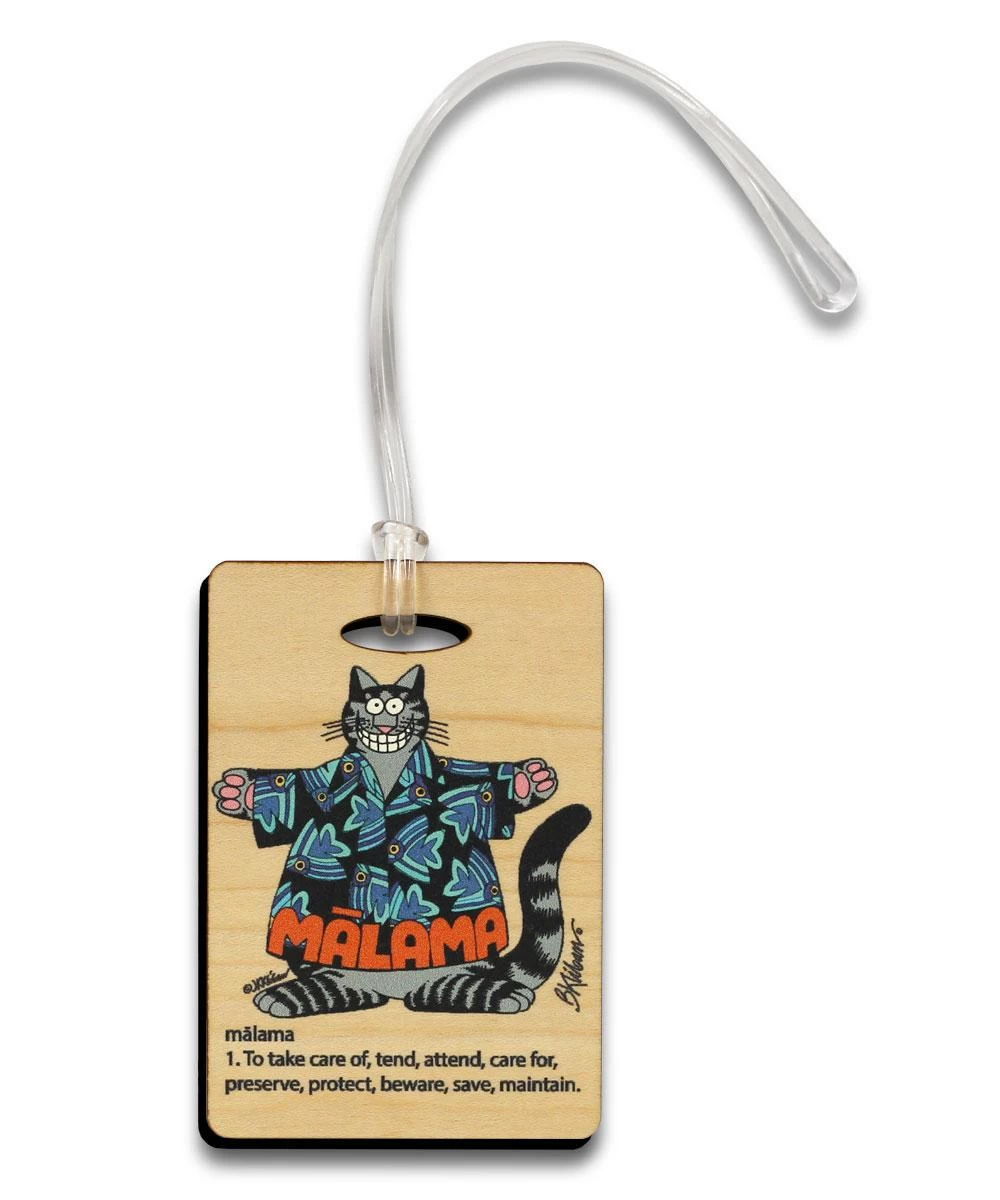 B. Kliban Malama Cat - Maplewood Luggage Tag 3 B. Kliban Malama Cat - Maplewood Luggage Tag