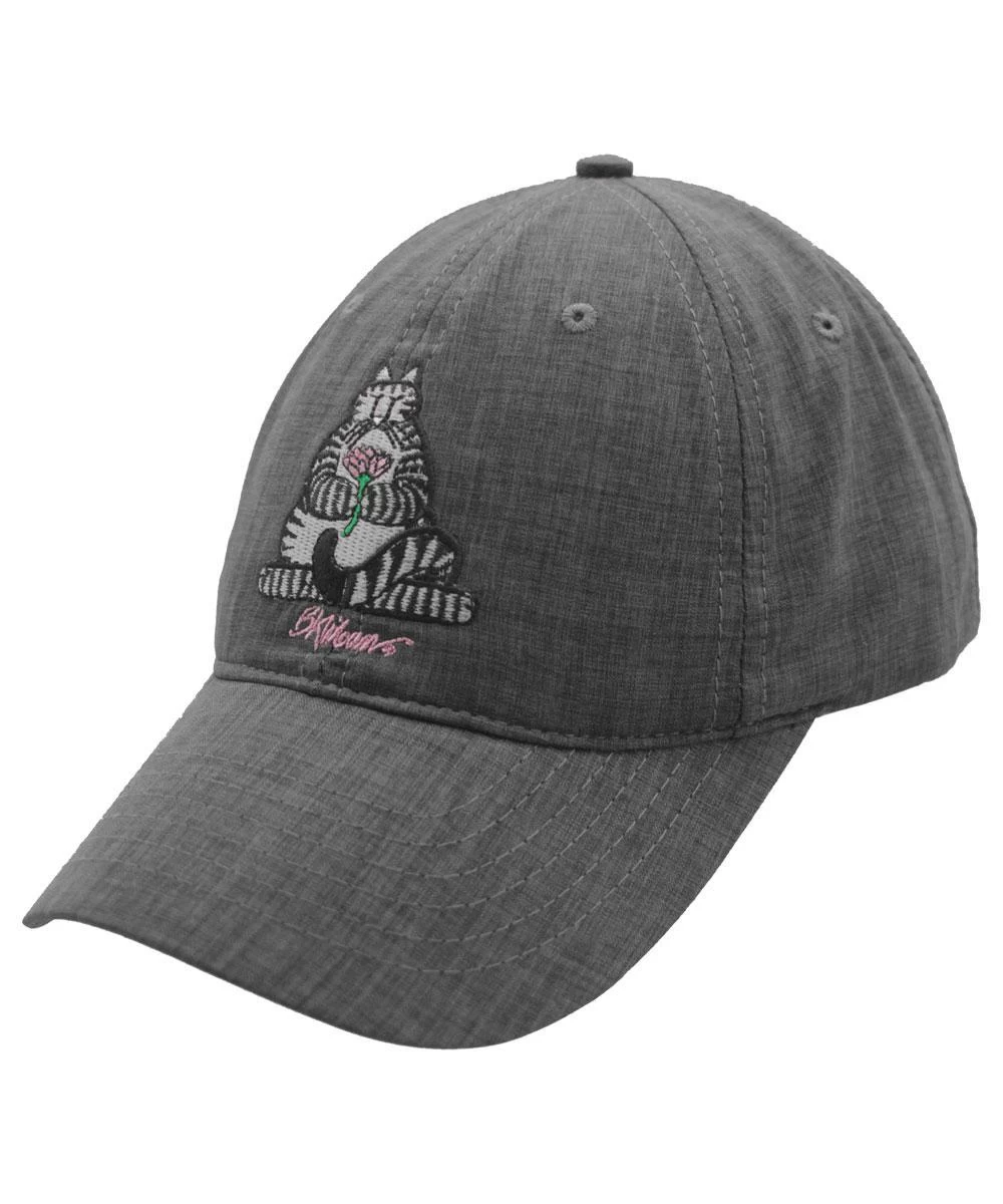 B. Kliban Yoga Cat - Charcoal Polyester Hat 3 B. Kliban Yoga Cat - Charcoal Polyester Hat