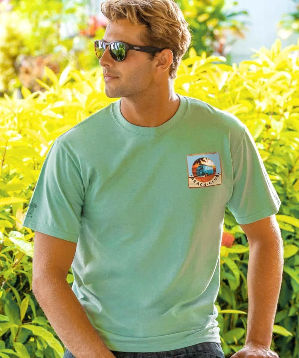 Volkswagen Beach Club - Key Lime Dyed Short Sleeve Crewneck T-Shirt 4 Volkswagen Beach Club - Key Lime Dyed Short Sleeve Crewneck T-Shirt - Image 2