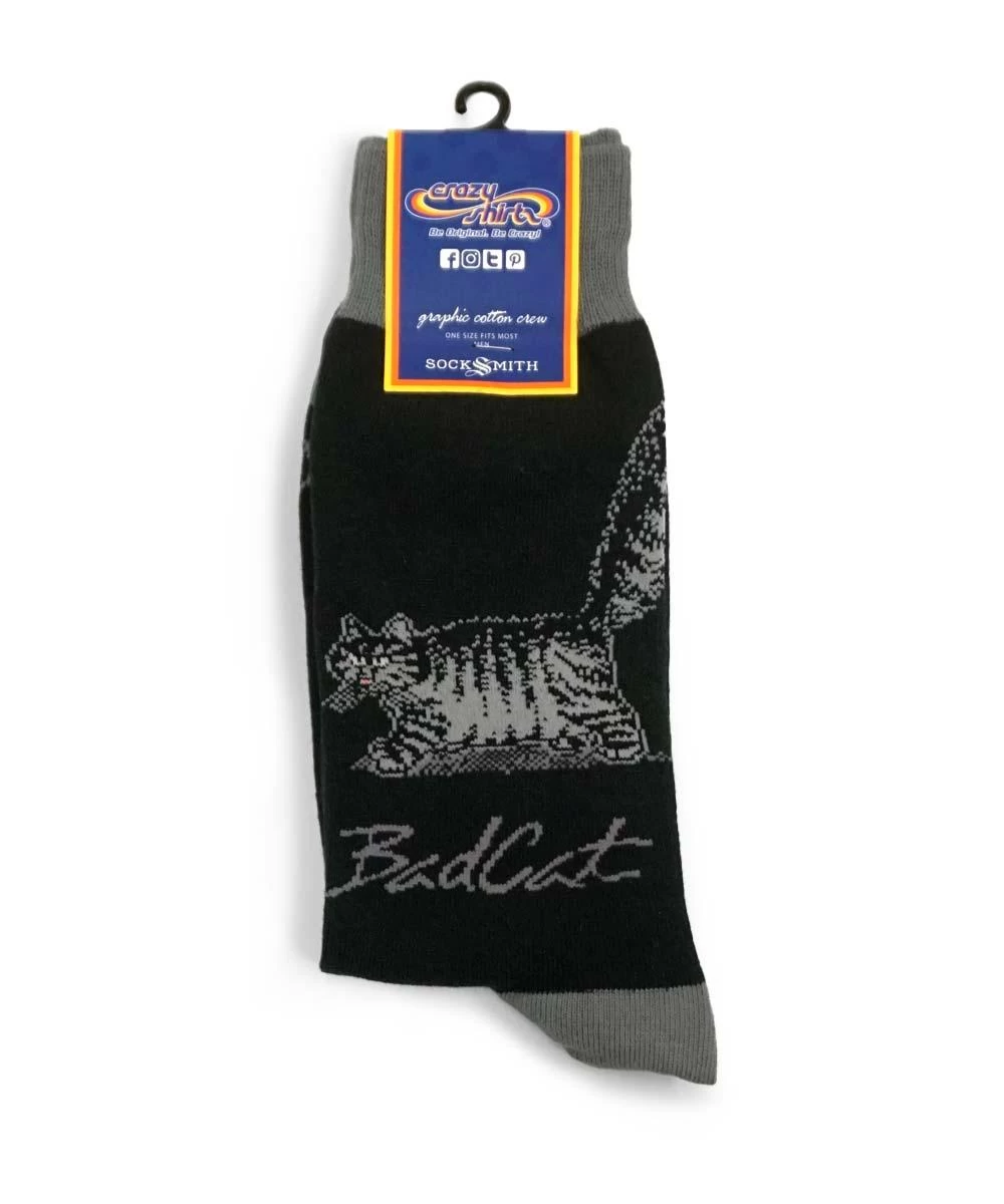 B. Kliban Bad Cat - Graphic Cotton Crew Socks 5 B. Kliban Bad Cat - Graphic Cotton Crew Socks - Image 3