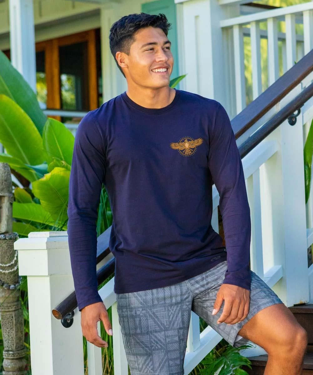 Desert Guardian - Indigo Long Sleeve Pima T-Shirt 4 Desert Guardian - Indigo Long Sleeve Pima T-Shirt - Image 2