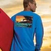 Sunset Surprise - Blue Hawaii Dyed Long Sleeve Crewneck T-Shirt 2 Sunset Surprise - Blue Hawaii Dyed Long Sleeve Crewneck T-Shirt -Freedom Style Shop 99e6ebd8 522d 4ca7 a6f6 b880b785d9ac