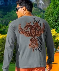 Sign Of The Dragon - Crater Dyed® Long Sleeve Crewneck T-Shirt