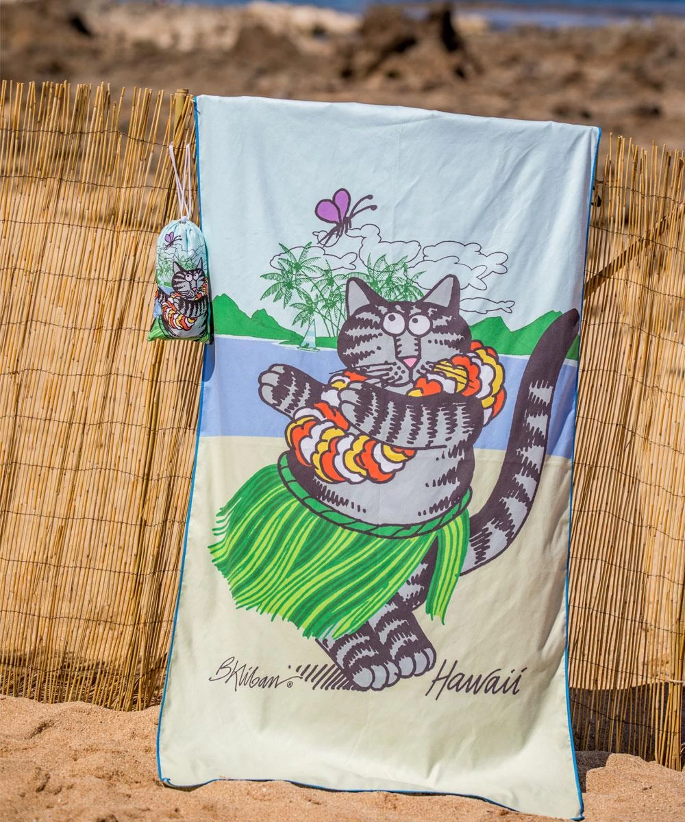 B. Kliban Hula Cat - Microfiber Beach Towel 6 B. Kliban Hula Cat - Microfiber Beach Towel - Image 4