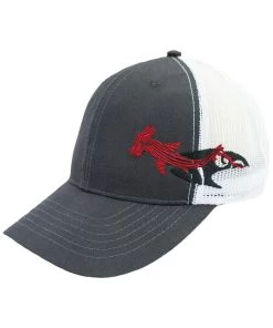 Woodcut Shark - Charcoal Trucker Hat