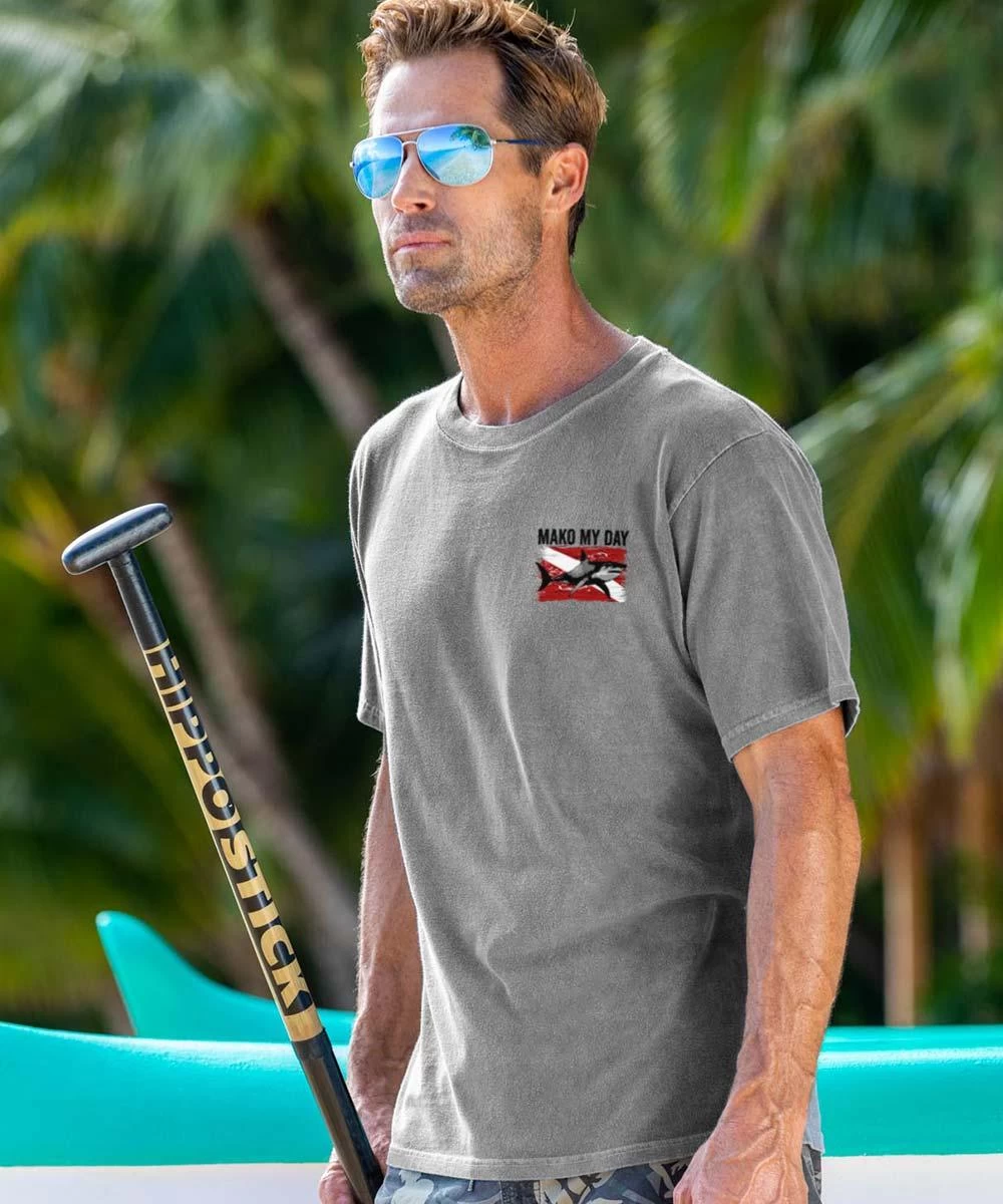 Discovery Channel Mako My Day - Crater Dyed® Short Sleeve Crewneck T-Shirt 4 Discovery Channel Mako My Day - Crater Dyed® Short Sleeve Crewneck T-Shirt - Image 2