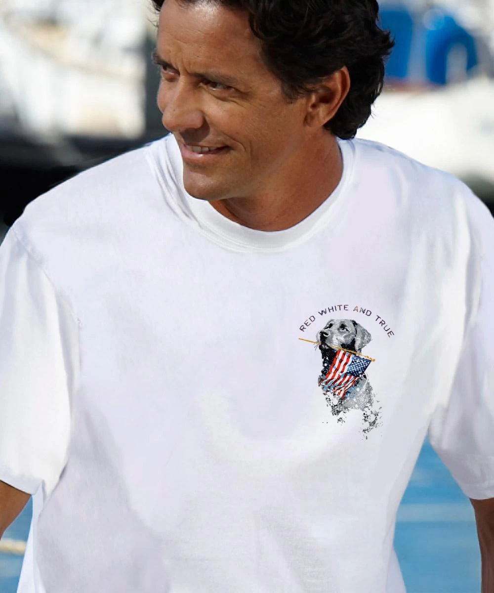 Red White And True - White Short Sleeve Crewneck T-Shirt 4 Red White And True - White Short Sleeve Crewneck T-Shirt - Image 2
