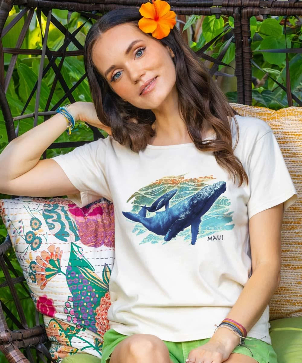 Kohola Love - Coconut Dyed Short Sleeve Scoop Neck T-Shirt 3 Kohola Love - Coconut Dyed Short Sleeve Scoop Neck T-Shirt