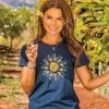 Here Comes The Sun - Navy Short Sleeve Crewneck T-Shirt 2 Here Comes The Sun - Navy Short Sleeve Crewneck T-Shirt -Freedom Style Shop a9d3b867 bf0a 4b14 aab0 c15d12ea3d7e