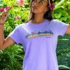 La Kahakai - Lavender Dyed Short Sleeve Crewneck T-Shirt -Freedom Style Shop aad260c6 9e57 4bfa b0ac 8a0cb72d4c58