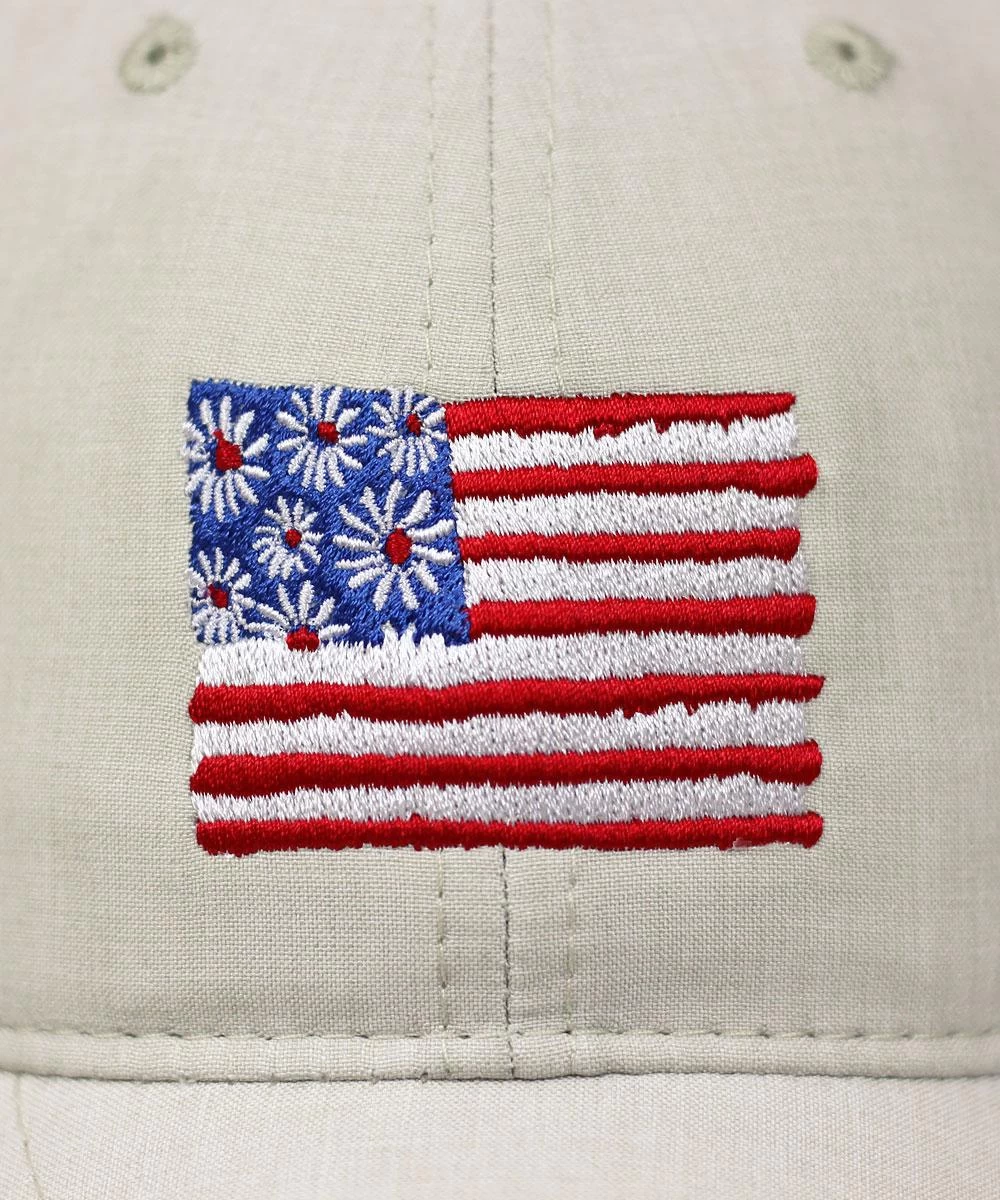 Daisy Flag - Stone Twill Hat 4 Daisy Flag - Stone Twill Hat - Image 2