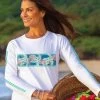 Honu Sealife Band - White Long Sleeve Crewneck T-Shirt -Freedom Style Shop ac343d77 e17e 4741 ad4e eef16faeb680