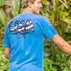 USA Est 1776 - Blue Hawaii Dyed Short Sleeve Crewneck T-Shirt 2 USA Est 1776 - Blue Hawaii Dyed Short Sleeve Crewneck T-Shirt -Freedom Style Shop acba7a6a b040 4067 974c 7e6898b3a337