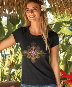 Royal Quilt - Jet Black Short Sleeve Pima T-Shirt