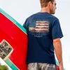 US Honor Flag - Navy Short Sleeve Crewneck T-Shirt