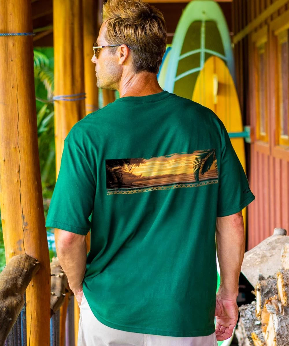 Tropical Blackberry Band - Forest Green Short Sleeve Crewneck T-Shirt 4 Tropical Blackberry Band - Forest Green Short Sleeve Crewneck T-Shirt - Image 2