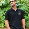 Tropical Gecko - Black Short Sleeve Pique’ Polo Shirt 2 Tropical Gecko - Black Short Sleeve Pique’ Polo Shirt -Freedom Style Shop ba11bc12 d332 4b46 82fe ff46653ee403