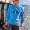 Tribal Honu Band - Blue Hawaii Dyed Long Sleeve Crewneck T-Shirt -Freedom Style Shop bd4c29be bbaf 485d 9162 60144bb8f493