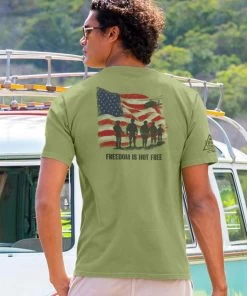 Freedom Is Not Free - Hemp Dyed Short Sleeve Crewneck T-Shirt