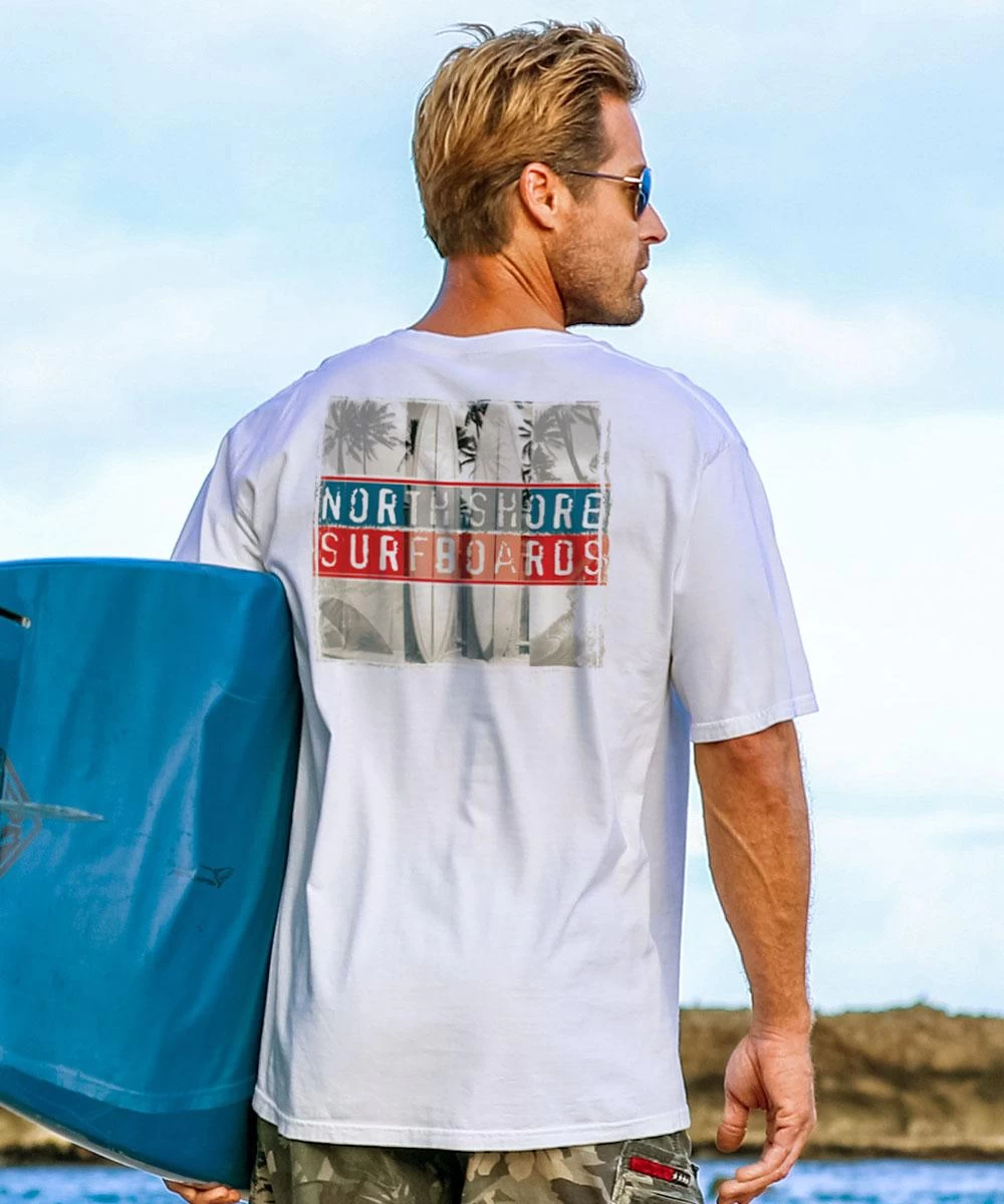 Shadow Surf - White Short Sleeve Crewneck T-Shirt 3 Shadow Surf - White Short Sleeve Crewneck T-Shirt