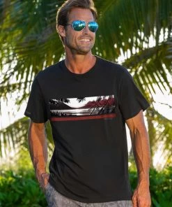 Vintage Island Band - Jet Black Short Sleeve Pima T-Shirt