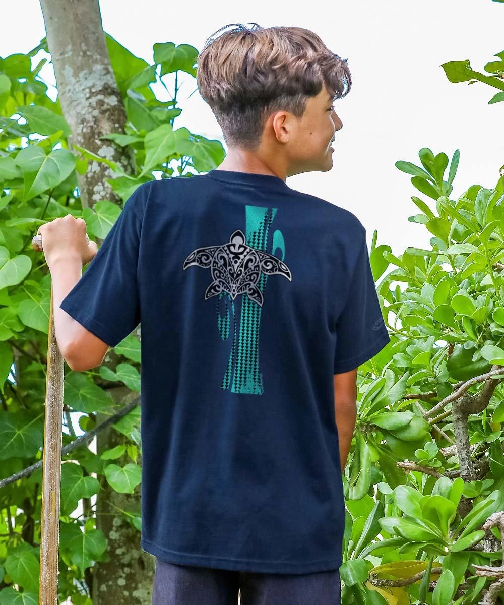 Honu Tribe - Navy Short Sleeve Crewneck T-Shirt 3 Honu Tribe - Navy Short Sleeve Crewneck T-Shirt