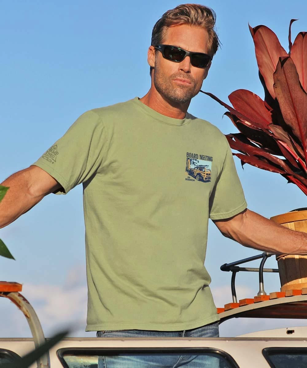 Board Meeting Session - Hemp Dyed Short Sleeve Crewneck T-Shirt 4 Board Meeting Session - Hemp Dyed Short Sleeve Crewneck T-Shirt - Image 2