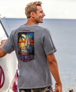 Key West Sunset - Crater Dyed® Short Sleeve Crewneck T-Shirt