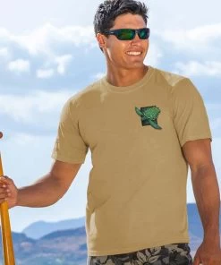 Sea Turtle Mosaic - Kona Coffee Dyed Short Sleeve Crewneck T-Shirt -Freedom Style Shop cd2bc229 3592 4128 8f66 6601cf124ffd