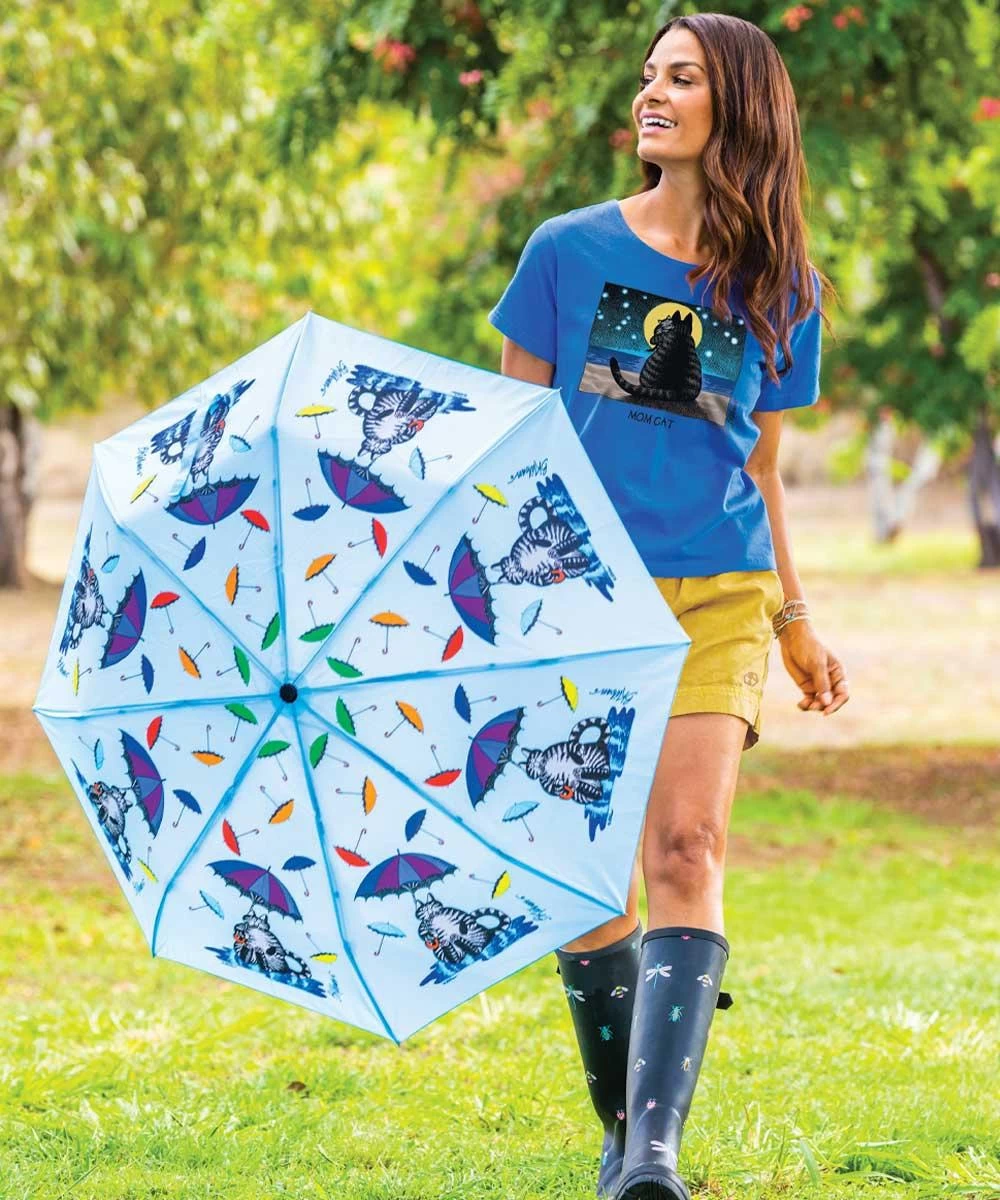 B. Kliban Umbrella Cat - Blue Umbrella 3 B. Kliban Umbrella Cat - Blue Umbrella