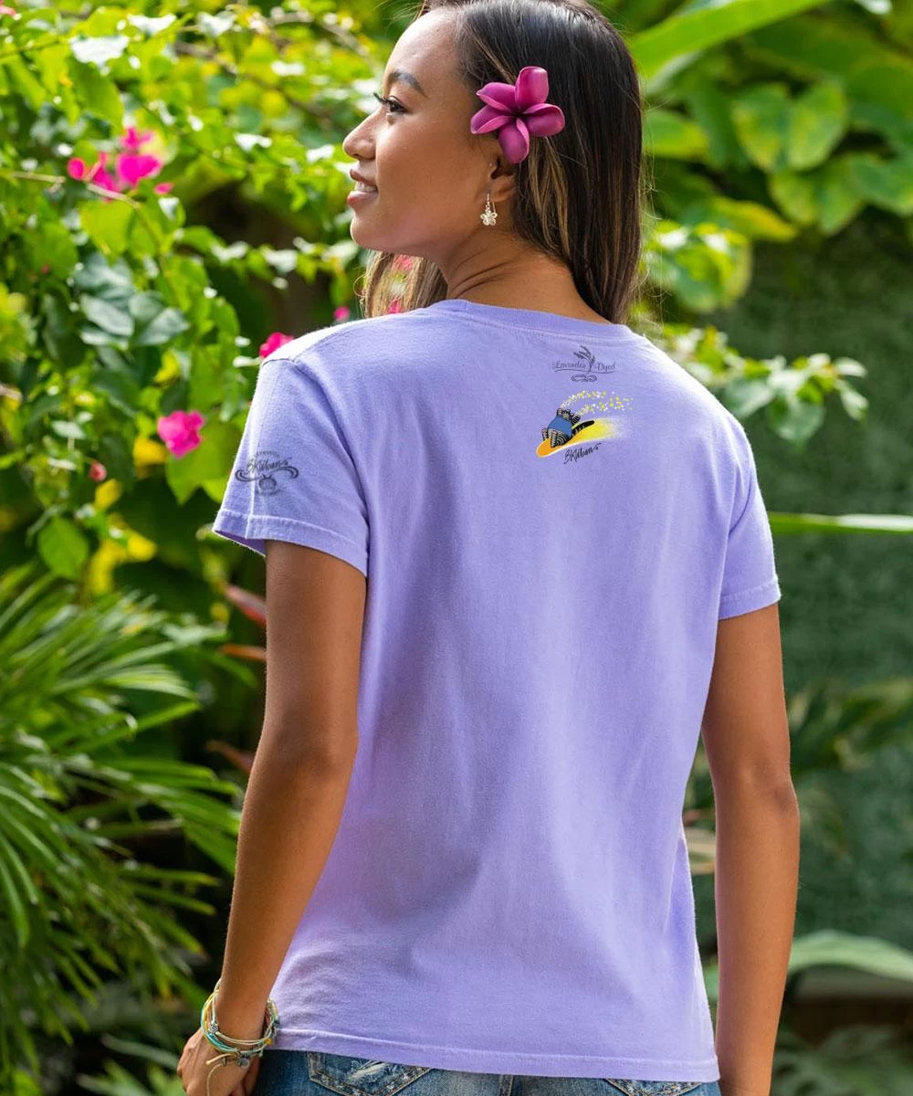 B. Kliban Spaceship Cats - Lavender Dyed Short Sleeve Crewneck T-Shirt 4 B. Kliban Spaceship Cats - Lavender Dyed Short Sleeve Crewneck T-Shirt - Image 2