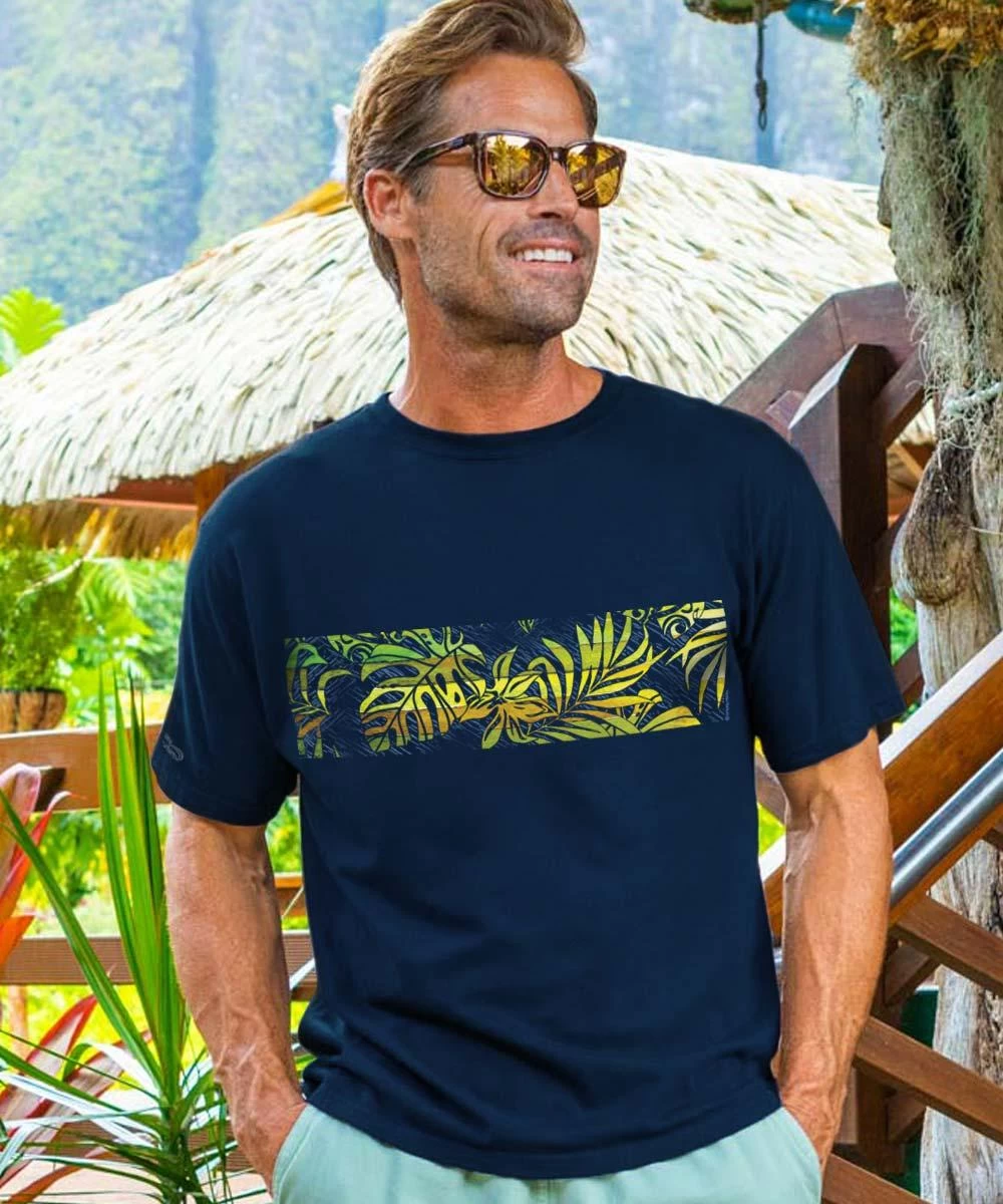 Island Trials Band - Navy Short Sleeve Crewneck T-Shirt 3 Island Trials Band - Navy Short Sleeve Crewneck T-Shirt