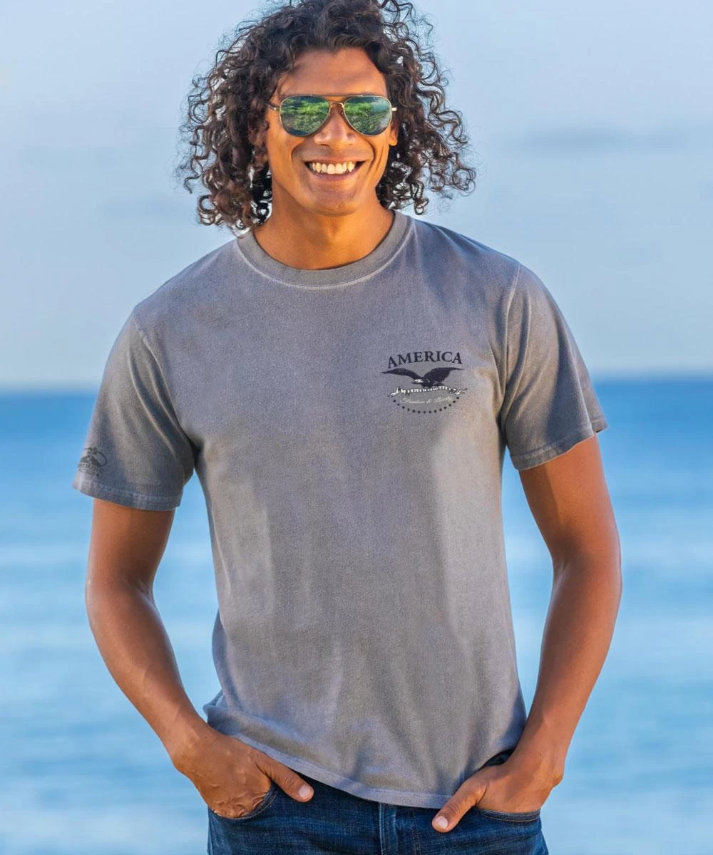 America Freedom - Crater Dyed® Short Sleeve Crewneck T-Shirt 4 America Freedom - Crater Dyed® Short Sleeve Crewneck T-Shirt - Image 2