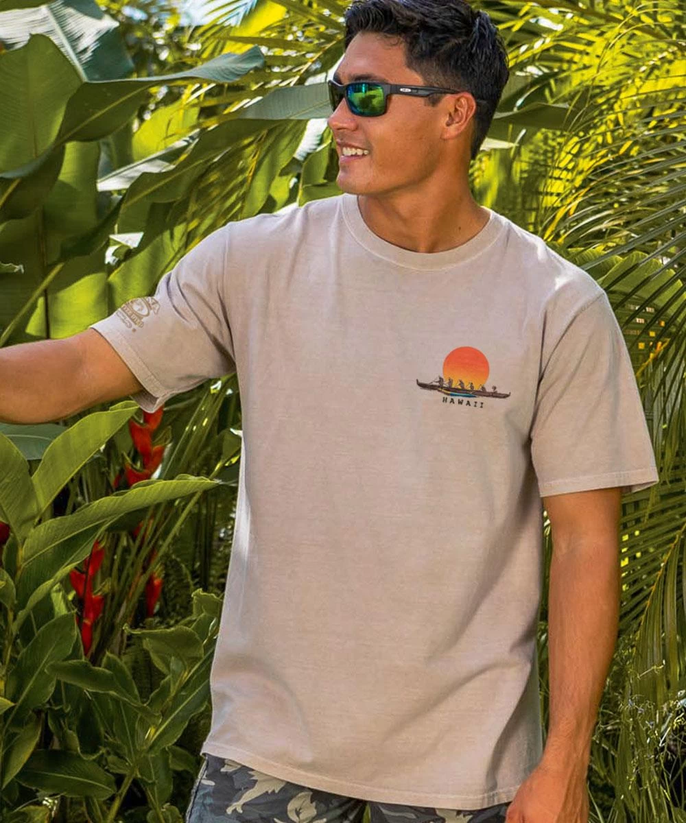 Paddle Out - Kona Coffee Dyed Short Sleeve Crewneck T-Shirt 4 Paddle Out - Kona Coffee Dyed Short Sleeve Crewneck T-Shirt - Image 2