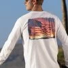 Flag Sunset - White Long Sleeve Crewneck T-Shirt 1 Flag Sunset - White Long Sleeve Crewneck T-Shirt -Freedom Style Shop e4c50ad6 90c7 4c11 8faa 12e84f07a472