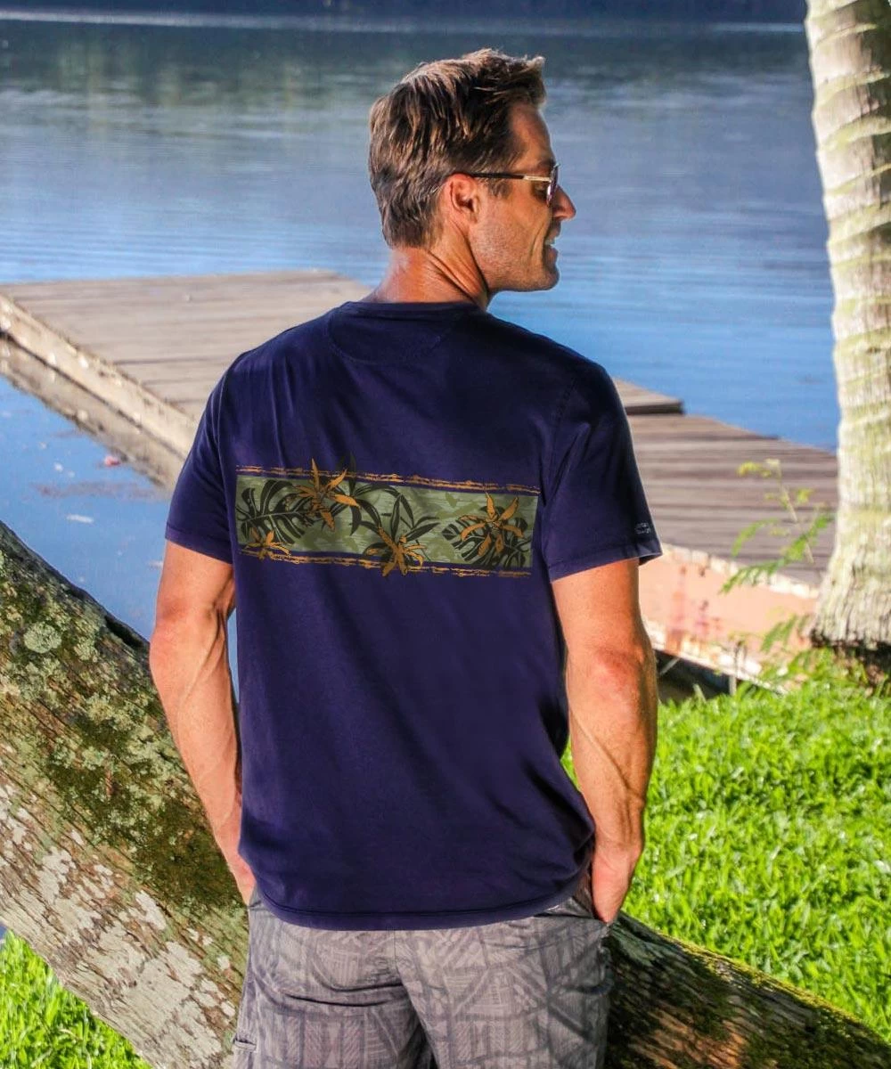 Piko Band - Indigo Short Sleeve Pima T-Shirt 4 Piko Band - Indigo Short Sleeve Pima T-Shirt - Image 2