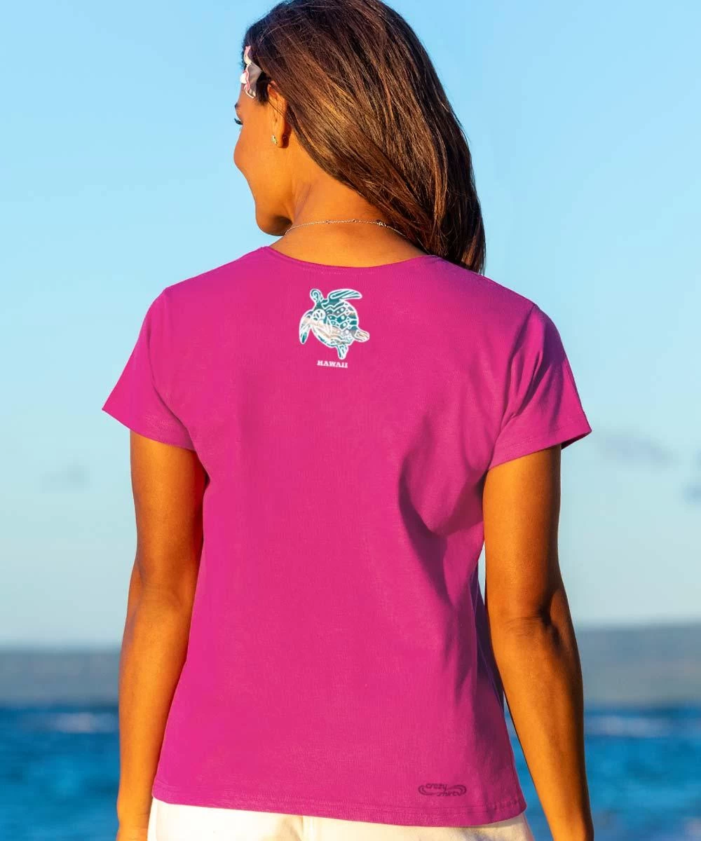 Sunset Vibe - Berry Short Sleeve Scoop Neck T-Shirt 4 Sunset Vibe - Berry Short Sleeve Scoop Neck T-Shirt - Image 2