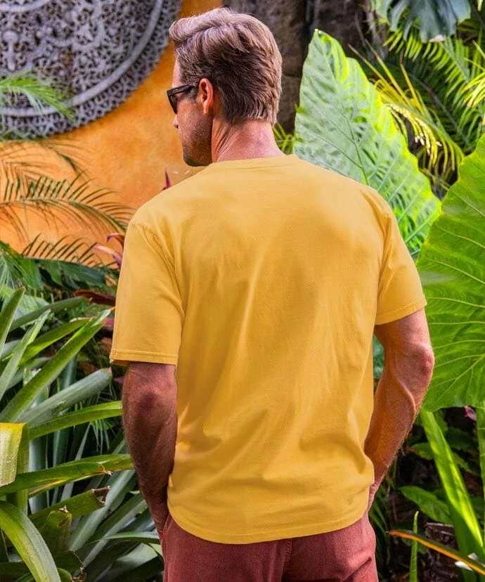 Crimson Dragon - Pineapple Dyed Short Sleeve Crewneck T-Shirt 4 Crimson Dragon - Pineapple Dyed Short Sleeve Crewneck T-Shirt - Image 2