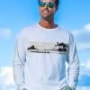 Tribal Outrigger Band - White Long Sleeve Crewneck T-Shirt 2 Tribal Outrigger Band - White Long Sleeve Crewneck T-Shirt -Freedom Style Shop f84b7d09 b7ec 4dba b77f d80f6a8cb1f3