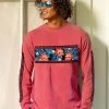 Twilight Floral Band - Paradise Red Dyed Long Sleeve Crewneck T-Shirt 1 Twilight Floral Band - Paradise Red Dyed Long Sleeve Crewneck T-Shirt -Freedom Style Shop fc1a0eed 2e26 4296 b1e6 a1759f7695d9