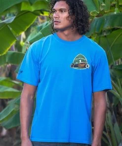 Surf Rat - Blue Hawaii Dyed Short Sleeve Crewneck T-Shirt -Freedom Style Shop fcc5907e e658 43c1 abff 2281dfa4c4f2