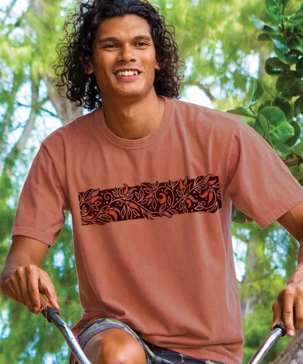 Spicy Chiles Band - Chile Dyed Short Sleeve Crewneck T-Shirt 3 Spicy Chiles Band - Chile Dyed Short Sleeve Crewneck T-Shirt