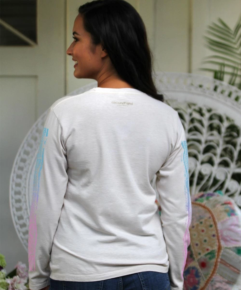 Turtle Fantasy Band - Coconut Dyed Long Sleeve Crewneck T-Shirt 4 Turtle Fantasy Band - Coconut Dyed Long Sleeve Crewneck T-Shirt - Image 2